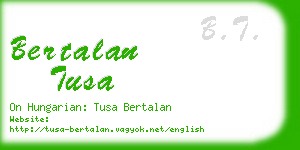 bertalan tusa business card